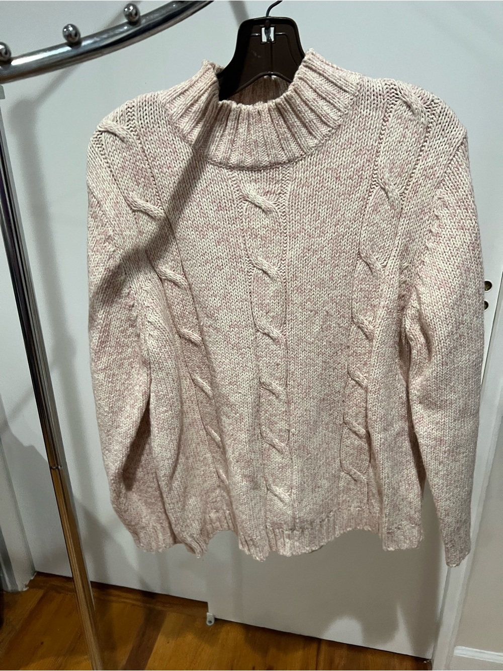 Cozy Cable Knit Sweated - Light Pink